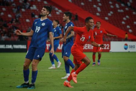 Football: Singapore beat 10-man Philippines 2-0 in international friendly