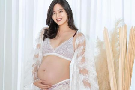 Actress Kimberly Chia shares photos of baby bump from lingerie shoot