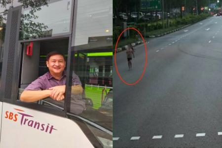 Bus captain saves 4-year-old girl walking barefoot in middle of five-lane road