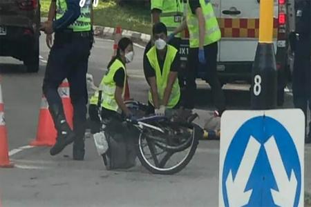 Cyclist dies after colliding with lorry in Eunos near expressway, driver arrested
