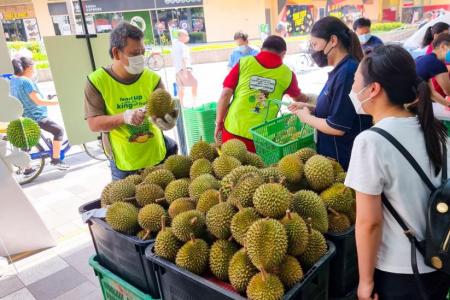 90 cents durians at FairPrice Bedok North from April 22 to April 24