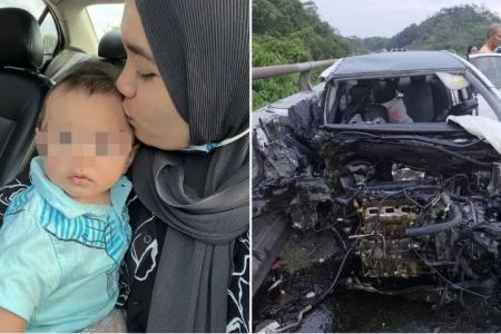 BMW cut in, caused Proton to crash, and sped off, leaving badly injured baby on highway, alleges mother
