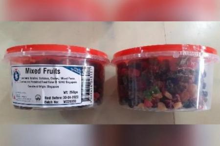 Kueh products, cake and mixed fruit recalled over improper or undeclared use of additives
