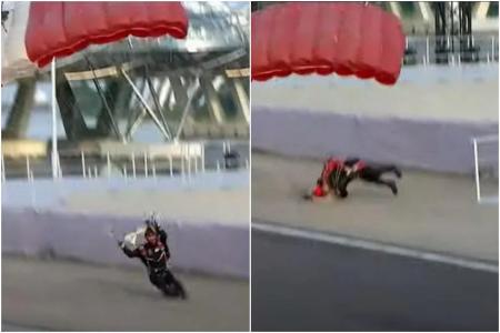Red Lions parachutist in stable condition after landing badly at NDP 2022