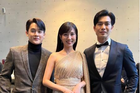Local actors Richie Koh, Pierre Png meet Attorney Woo's Park Eun-bin at Korea awards show