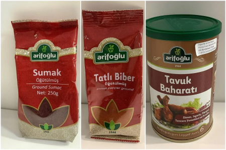 Three spice products from Turkey with unpermitted colourings recalled: SFA