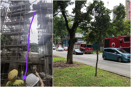 Worker hospitalised after falling 10m at condo worksite near Orchard Road