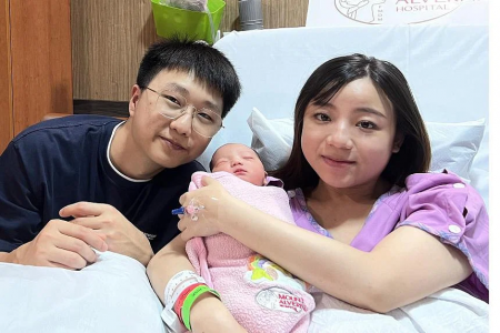 First-time parents welcome baby girl one second after midnight on New Year’s Day