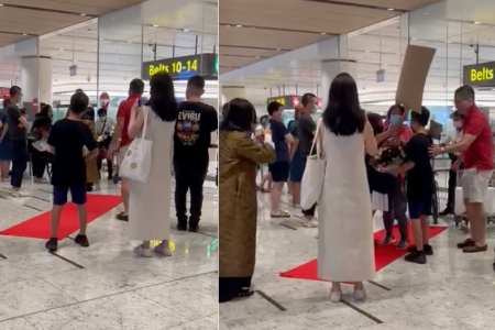Family rolls out red carpet for grandma as first travellers from China arrive after three years