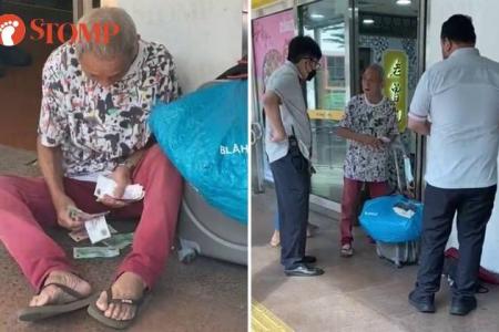 Tissue paper seller outside MRT station chased away by staff after complaint