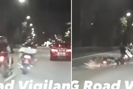 4 taken to hospital after getting flung from motorbikes in BKE collision