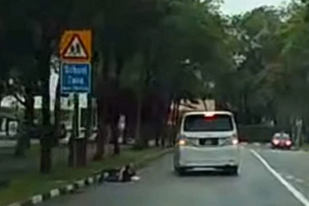 Pedestrian injured after being hit by car while crossing road in Jurong West