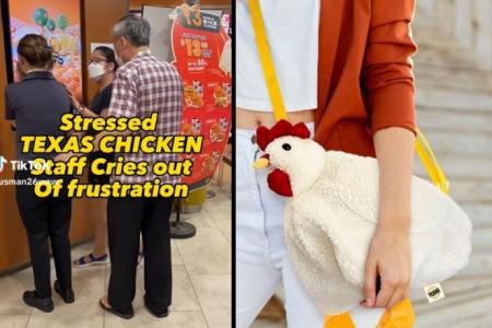 Texas Chicken staff in tears after facing upset customers who couldn't get free bag