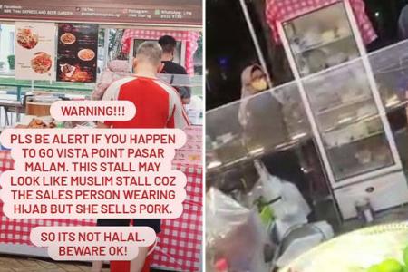 Muis responds to complaint about hijab-wearing worker selling pork satay