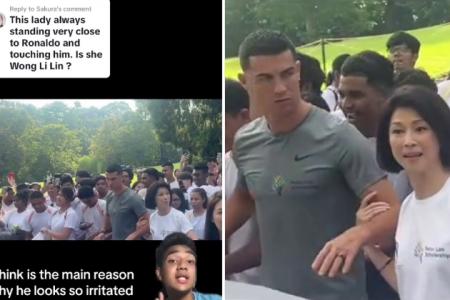 Was Ronaldo irritated because 'the aunty kept on touching him'?