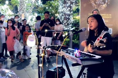 The sky's the limit for busker and songwriter Lyla Ng