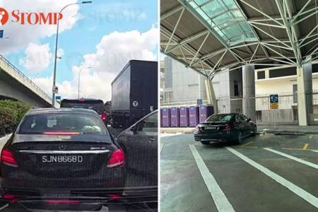 Inconsiderate Mercedes-Benz driver gets 'karma' at Woodlands Checkpoint