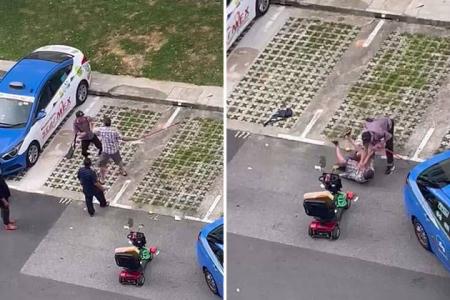PMA rider uses mop to hit cabby who then rains punches on him at Hougang carpark