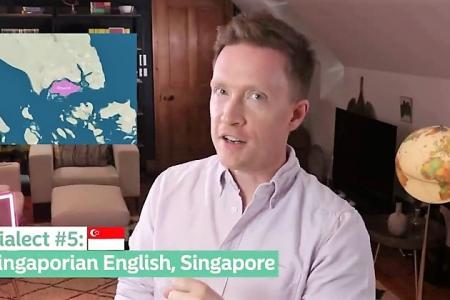 Singapore English is 'very, very efficient' as it uses as few sounds as possible, says British YouTuber