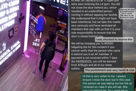 Gym sorry after member fined $60 for not noticing tailgater