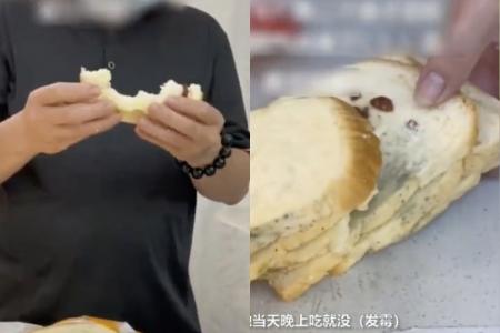 Bakery staff in China refuses to refund woman over mouldy bread, eats it instead