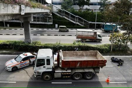 Female pillion rider dies after motorcycle collides with tipper truck in Jurong East