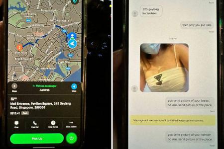 Passenger keys in wrong Geylang address, then sends Grab driver photo of her chest