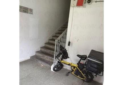 Illegal charging of e-bike at HDB block; town council to take action