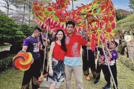 Taiwan actress Joe Chen goes to M'sia with husband for CNY 