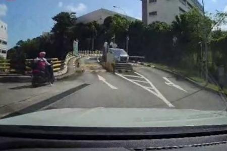 Driver ends up paying tailgating rider's carpark fee 