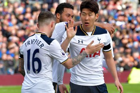 Tottenham's Son Heung-Min celebrates scoring their second goal