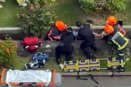 Man rescued after falling into Havelock Road drain and getting stuck for 30 minutes