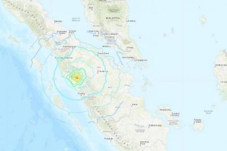 Magnitude 6.2 quake hits Indonesia's Sumatra island, tremors felt in S'pore