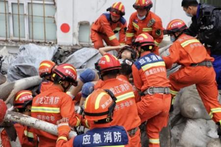8 rescued after gym ceiling collapses in north-east China school