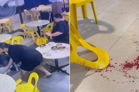 Three men involved in bloody fight in Ang Mo Kio coffee shop