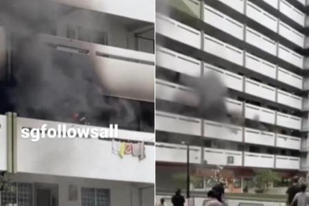About 50 people evacuate after HDB flat in Tanjong Pagar catches fire