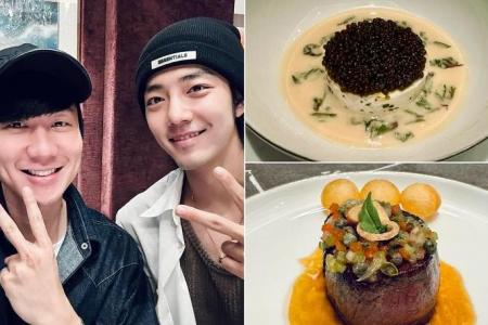 JJ Lin plays host, treats China actor Xiao Zhan to fancy dinner 