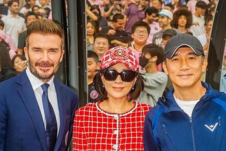 Tony Leung, Carina Lau in the spotlight with David Beckham