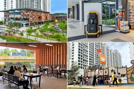 Robots that move goods from loading bays to shops among features at new Punggol neighbourhood centre
