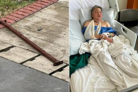 Man, 57, injured by rod falling from HDB rooftop 