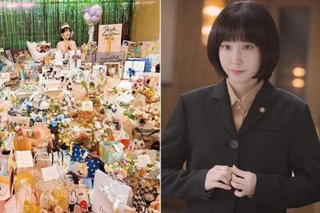 Actress Park Eun-bin overwhelmed with gifts on 30th birthday