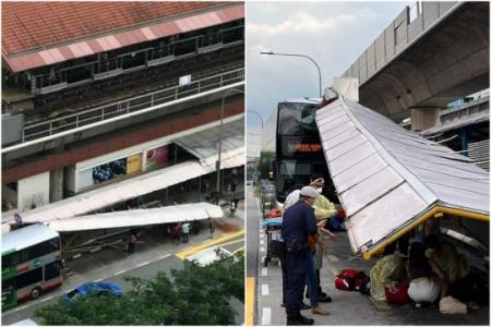 3 people injured after double-decker bus hits taxi stand in Yishun