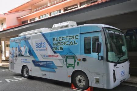 S'pore's first electric bus for medical screenings and vaccinations rolled out