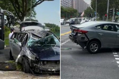 Two taken to hospital after accident at Yio Chu Kang Road junction