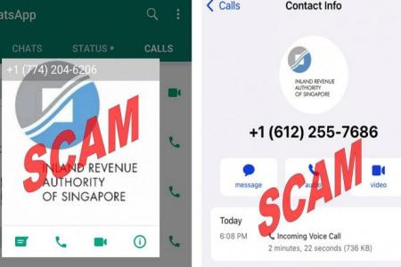 Iras warns against WhatsApp calls from scammers impersonating tax authority