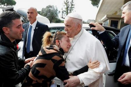 Pope Francis leaves hospital after treatment for bronchitis, quips: ‘I’m still alive’