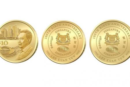 Commemorative LKY100 coins available for walk-in exchange at banks from Dec 4