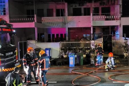 Fire at East Coast Road house, 20 people evacuated, one in hospital