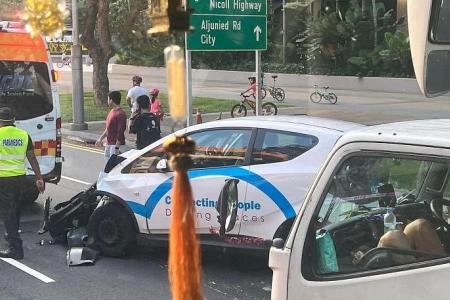 11-month-old baby taken to hospital after accident involving SCDF ambulance, 2 cars