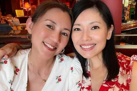 Actress Sharon Au meets her idol, former actress Ivy Lee, in Paris